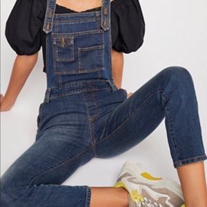 Free People Denim Overalls